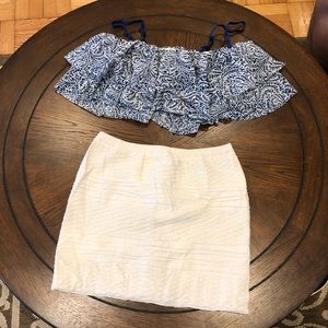 Aerie layered frill top